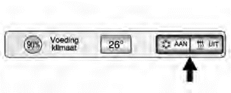 Statuslampjes voor de airconditioning/ verwarming