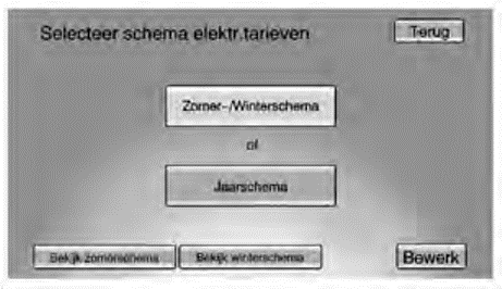 Stroomtariefschema selecteren