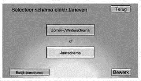 Stroomtariefschema selecteren