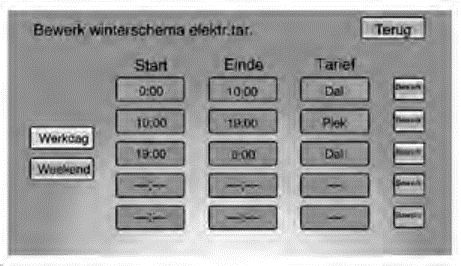 Stroomtariefschema bewerken