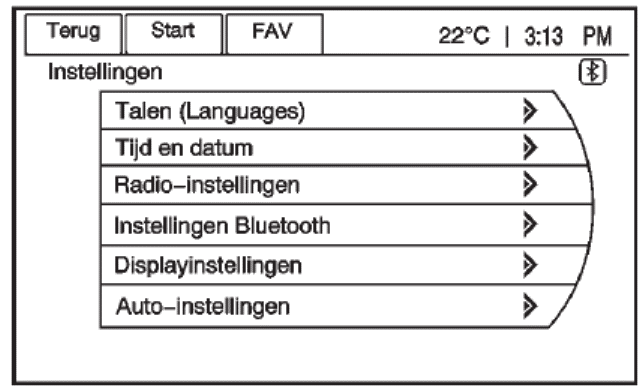 Menu met persoonlijke voorkeuren openen 