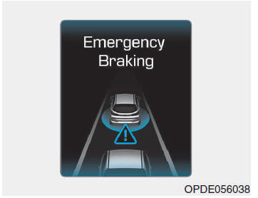 Autonomous emergency braking (AEB) - type met camera