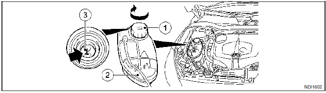 Motorkoelvloeistofniveau controleren 