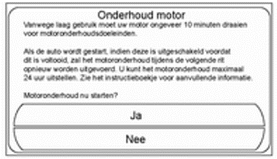 Onderhoudsmodus motor