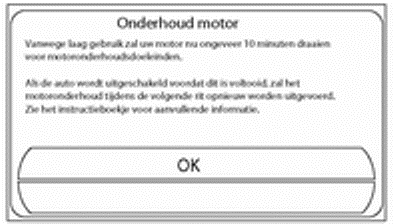 Onderhoudsmodus motor