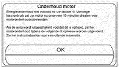 Onderhoudsmodus motor